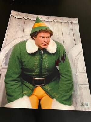 WILL FERRELL SIGNED AUTOGRAPH 11x14 PHOTO ELF BECKETT BAS AUTO COA X1