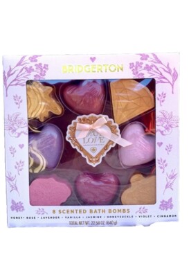 BRAND NEW Bridgerton True Love 8 Scented Bath Bombs