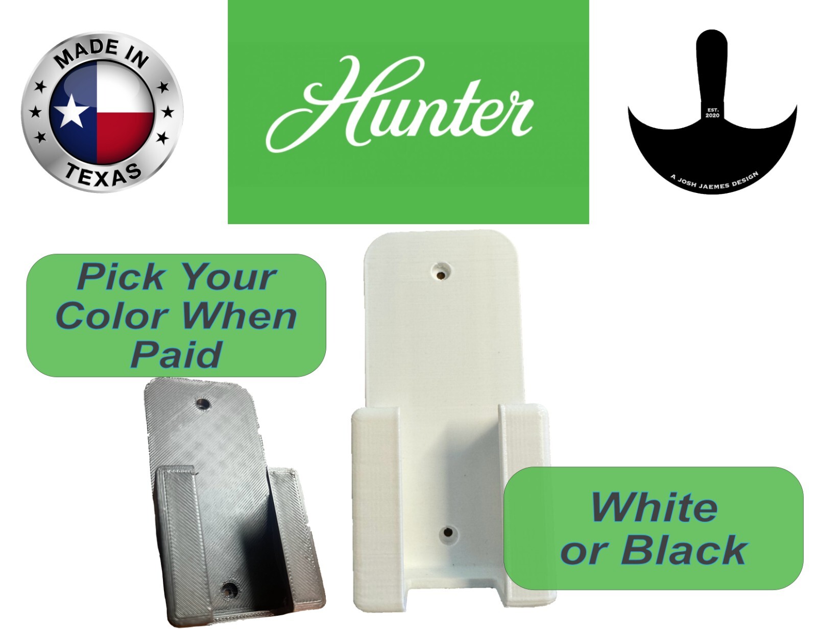 (02 each) Wall Mount for Hunter Apex, Avia II Ceiling Fan Remote (K6266