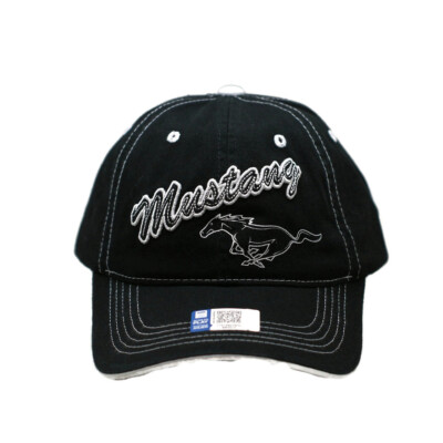 Trendy Apparel Shop Running Mustang Embroidered Cotton Dad Hat - Unstructured Low Profile Cap Adjustable - View #7