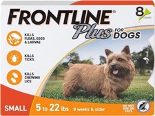 Frontline Plus Flea  Tick for Small Dogs 5-22 lbs Not 4, 6 But 8 Doses
