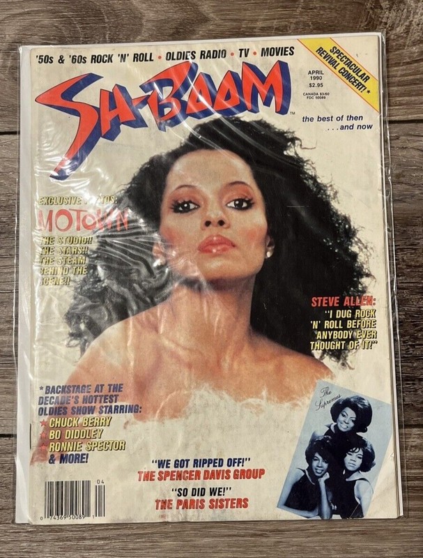 Sh-Boom Magazine April 1990 Motown Diana Ross Supremes Bo Diddley Chuck Berry  