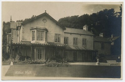 Abt Hall Grange über Sand Cumberland Echtfoto Vintage Postkarte L9