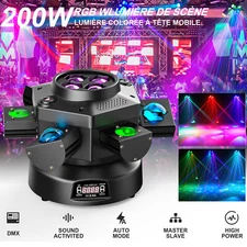 6 Arm Bee Eye LED Stage Lighting Moving Head Beam Light with Laser DJ Disco Bar