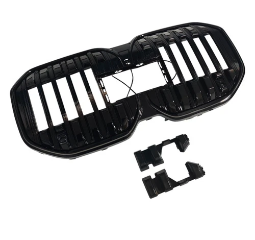 For 2023-2024 BMW 7 Series G70 Gloss Black Front Bumper Grill Grille w/LED Light - Picture 4 of 6