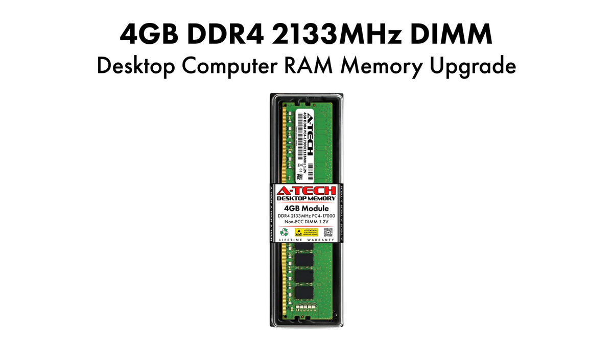 RAM A-Tech 8GB DDR4 2133MHz PC4-17000 – DIMM 288 Pin, Non-ECC, Per Desktop