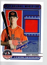 2023 USA Stars & Stripes U18 WC Netherlands Auto #U18-MC Matis Crouwel 7/72