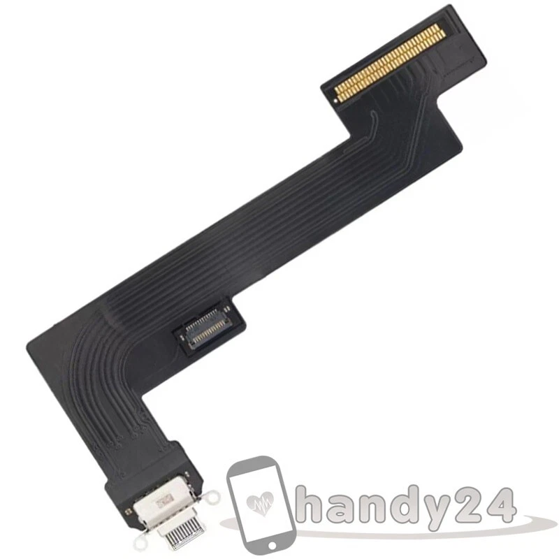 HANDY24.ME Ladebuchse Für Apple iPad Air 5th Gen. Wi-Fi 10.9 2022 Flex Kabel Connector Weiß