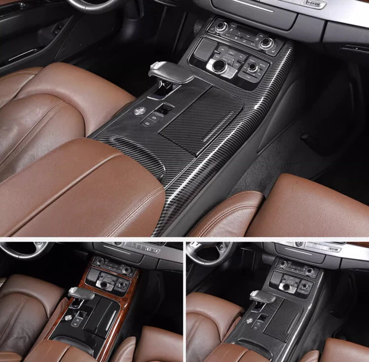 Carbon Fiber 3pcs For Audi A8 S8 2011-2018 Central Console Gear Shift Panel Trim - Image 4 of 4