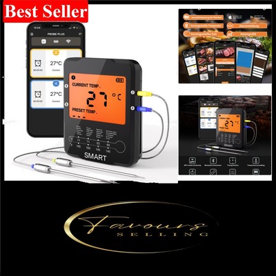 Uzone Fleisch Thermometer, Digital Wireless Bluetooth Thermometer, Küche Lebe...