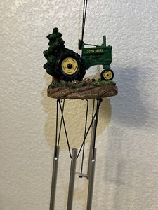 JOHN DEERE TRACTOR WIND CHIME poly resin parts deer Farm House Home Decor