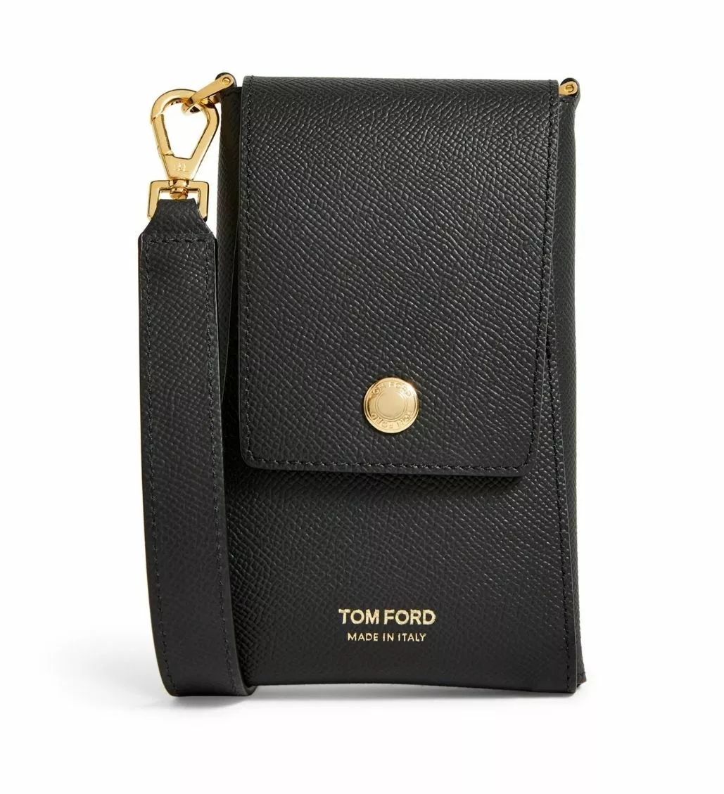 Tom Ford Phone Technology Envelope Leather Logo Pouch Case Wallet Bag