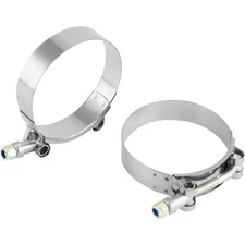 2x 2.5" Premium Stainless Steel T-Bolt Clamp Turbo Silicone Intercooler 2.5 inch