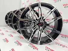 20" Inch BMW 825m Style Black Machined Alloy Wheels 5x120 3, 4, 5, 6, 7 Series