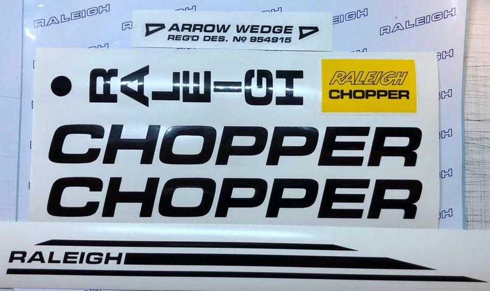 RALEIGH CHOPPER MK2 DECAL SET GLOSS BLACK - Image 1 of 1