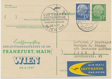 BUNDESREPUBLIK 1957 Aufnahme des Flugverkehrs m Convair CV-440 FRANKFURT - WIEN