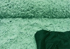 Zottelfell zweifarbig hellgrün dunkelgrün Fell Plüsch Kunstfell Zottelstoff 50 c