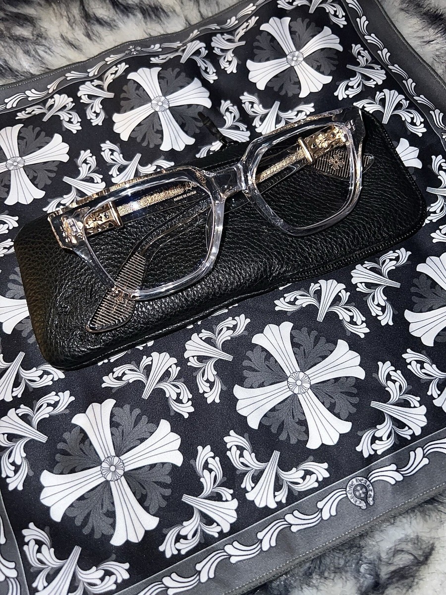 RARE‼️ Chrome Hearts Vagillionaire Crystal Gold Glasses - Box