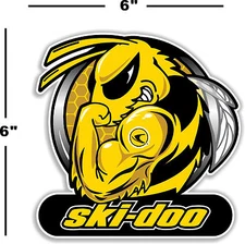 (SKI-2) 6" SKI-DOO SKIDOO BEE DECAL FOR WINDOW WALL ARTIC CAT MXZ POLARIS X