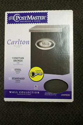 PostMaster Bronze Steel Post Master Security Locking Mailbox Carlton Wall Mount
