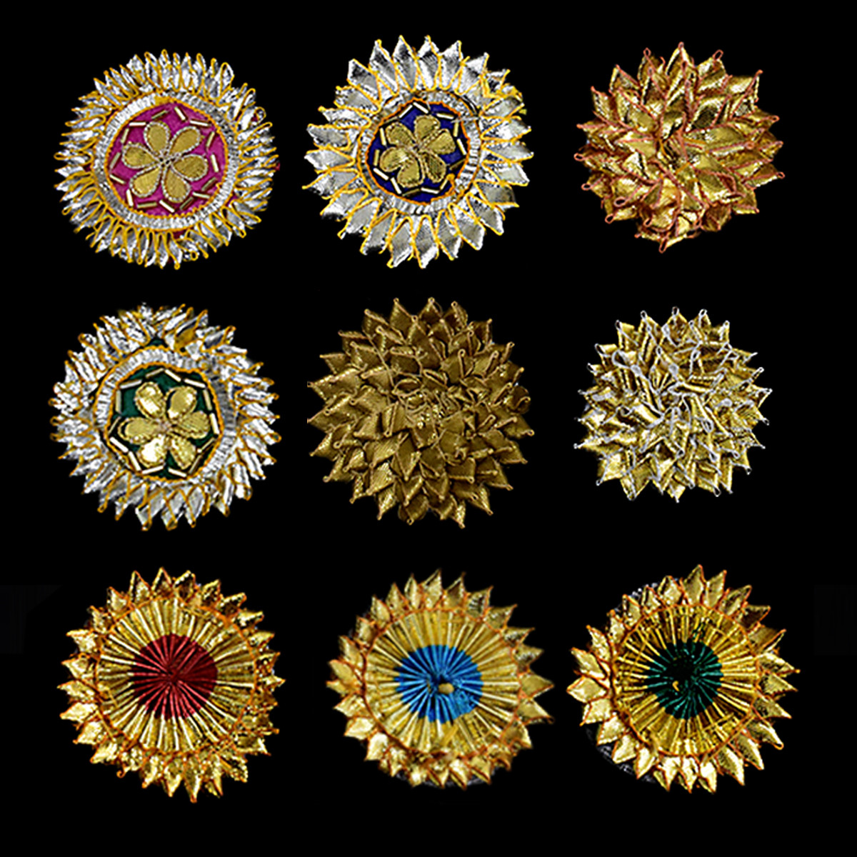 Flowers Appliques Patches Gota Patti for Sewing Craft Decoration