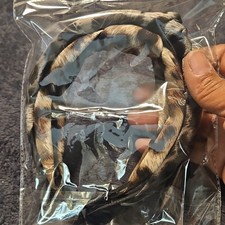 Leopard Print Fabric Headband for Women, Animal Pattern, Brown Beige Black