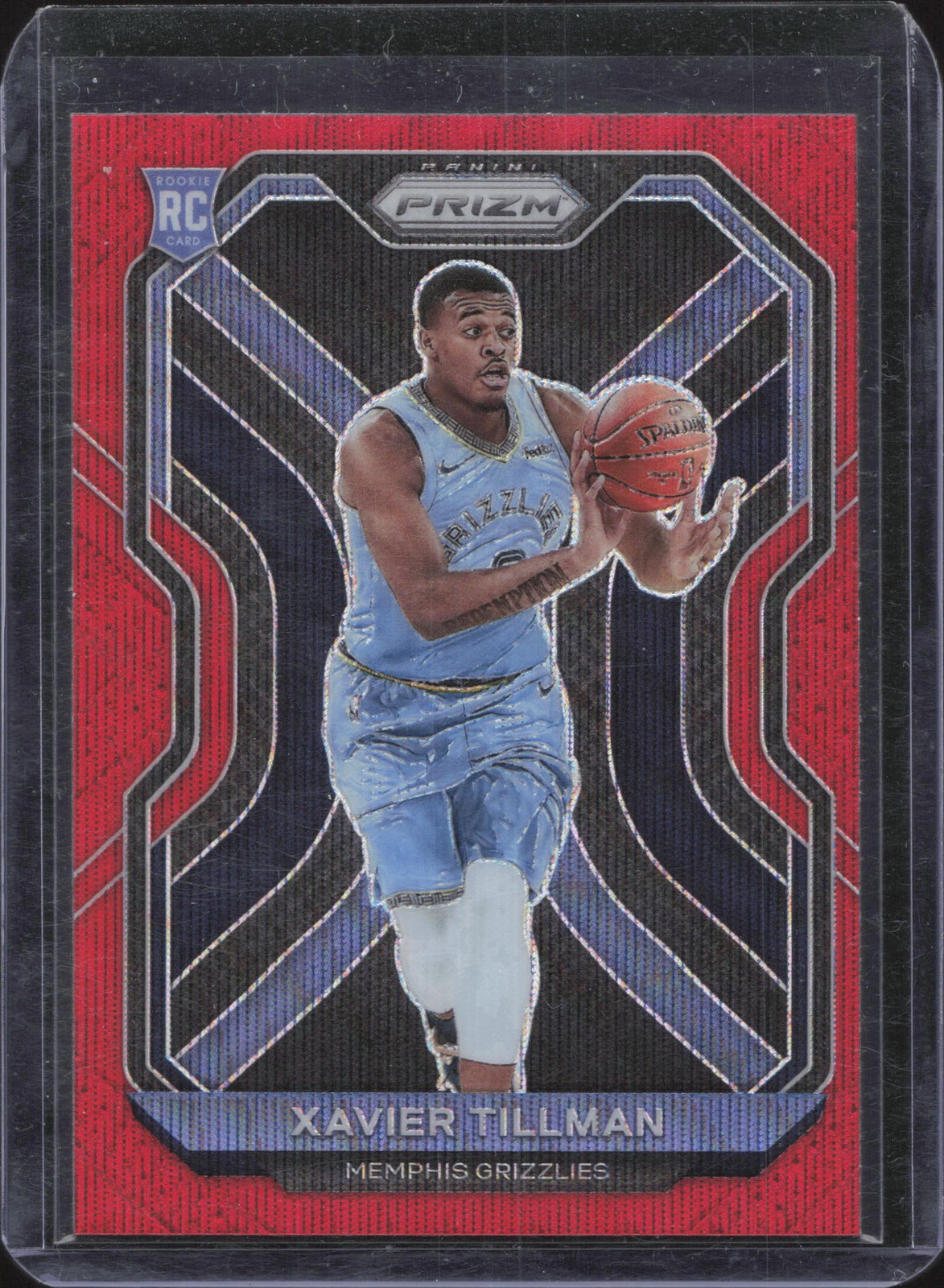 2020-21 Panini Prizm #299 Xavier Tillman Ruby Wave Prizms