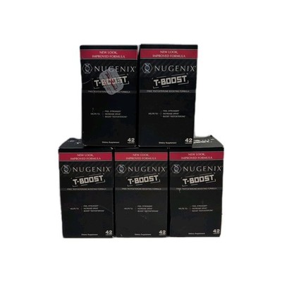 (5) Nugenix T-Boost Testro Boosting Formula Supplement 42 Caps Each.  01/2026+