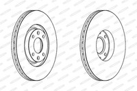 2X Ferodo Bremsscheibe Vorderachse U.A. FüR CitroËN, Ds, Opel, Peugeot, Vauxhall