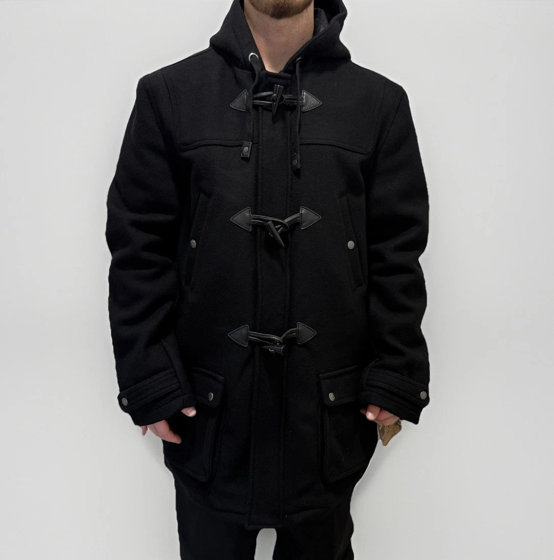 Zip Wool Outer Shell Coats, Jackets & Vests Pea Coat for Men for