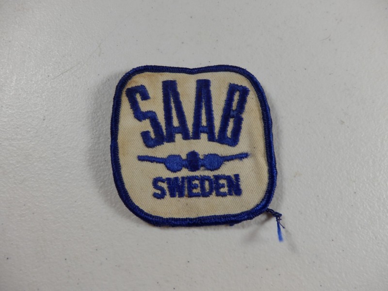 Early Blue SAAB Swedish Automobile Brand Airplane Logo Patch  BIS