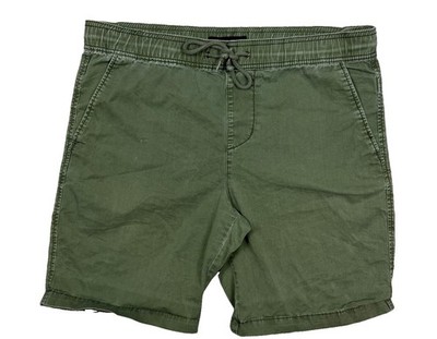 Aeropostale Men s 100% Cotton Chino Shorts Drawstring Waist Green Size S