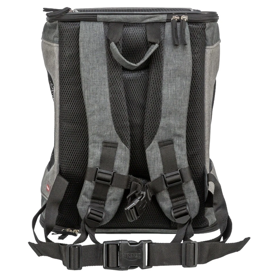 Trixie Rucksack Timon Nylon schwarz/grau 34x44x30cm für Hunde bis 12kg - Bild 3 von 4