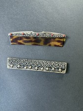 Antique Victorian Edwardian Sterling Silver Vanity novelty hair mustache comb