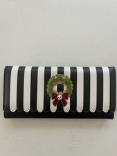 Loungefly Disney Nightmare Before Christmas Black White Stripe Large Wallet