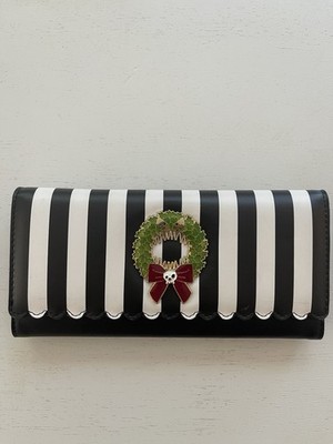 Loungefly Disney Nightmare Before Christmas Black & White Stripe Large Wallet