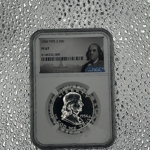 1956 50C Type 2 (Proof) Franklin Half Dollar Sliver Coin Collecting