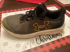 Under Armour Kids' Running Shoes Size 5Y Gray Black Orange Lightweight