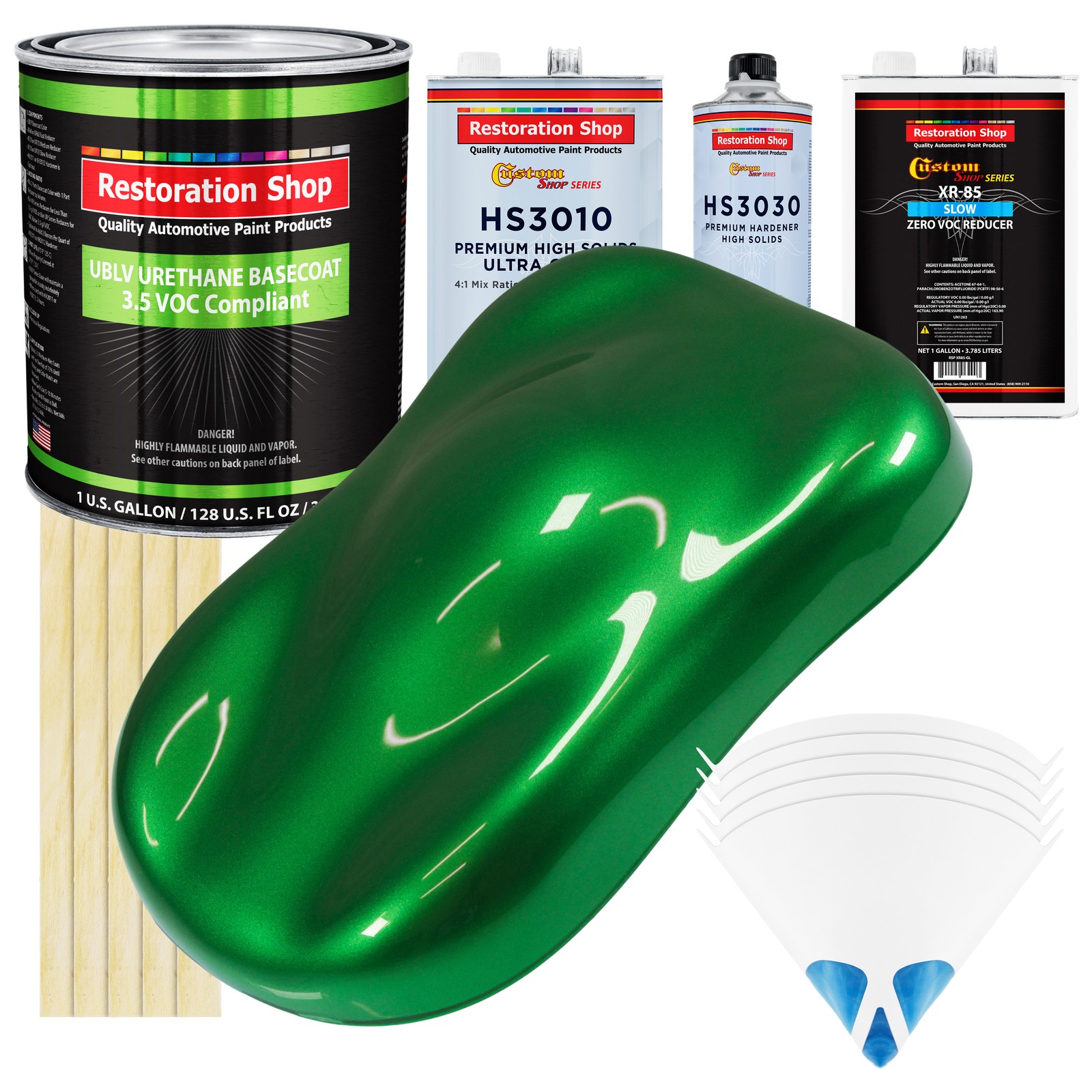 Gasser Green Metallic Low VOC Urethane Basecoat Clearcoat 1 Gallon Kit