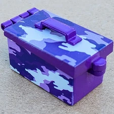 Snag the Tag 3D Ammo Can Geocoin - Purple Camo - Activated & Adoptable - TBAVF3T
