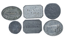 Mixed Group 6 Scotland Angus Dundee Church Communion Tokens Dealer Lot