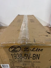 Z-Lite 1938-5V-BN Bennington 5 Light Bathroom Vanity Light, Brushed Nickel *READ