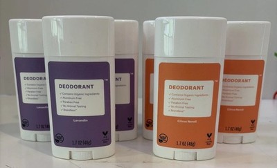 Lot of 10 BRANDLESS Aluminum Free 5 Lavandin & 5 Citrus Neroli Deodorant  1.7 oz