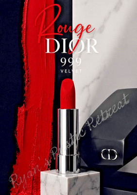 Rouge Dior - Shade: 999 Velvet Lipstick - Iconic Red - 0.12 oz/ 3.5 g