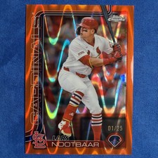 2025 Topps Chrome - Lars Nootbaar Orange Raywave Refractor 1/25 First on Print!!