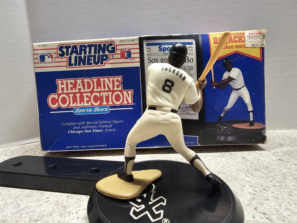 Figura de colección de titulares de alineación inicial Bo Jackson Chicago White Sox MLB 1992 Foto 4 de 4