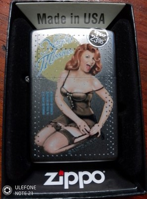 Zippo Lighter Bomber Night Mission Pin Up