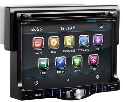 Boss Audio BV8968 In-Dash Single-DIN7 Touchscreen Monitor Front Panel DVD Player