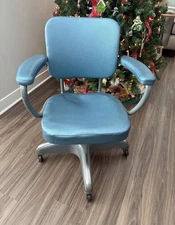 Vintage Cosco Industrial MCM Tanker Rolling/Swivel Office Desk Chair Columbus IN