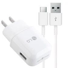 Original OEM LG Fast USB Wall Charger Type C Cable For LG G7 G8 G Velvet V60 V50